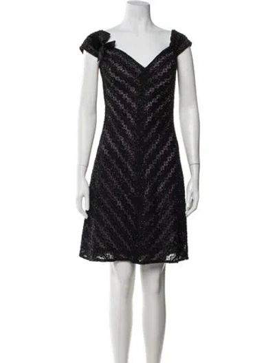 Pre-owned Bob Mackie Vintage Knee-length Dress In Black