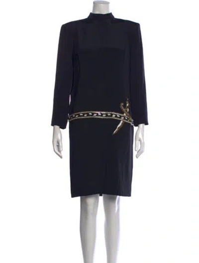 Pre-owned Bob Mackie Vintage Knee-length Dress In Black