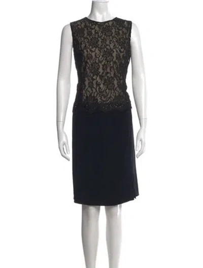 Pre-owned Bob Mackie Vintage Knee-length Dress In Black