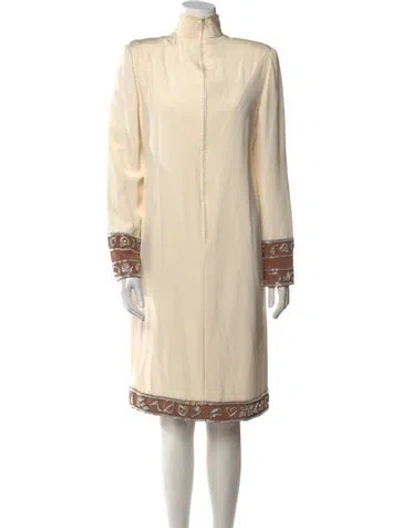 Pre-owned Bob Mackie Vintage Knee-length Dress In Neutral