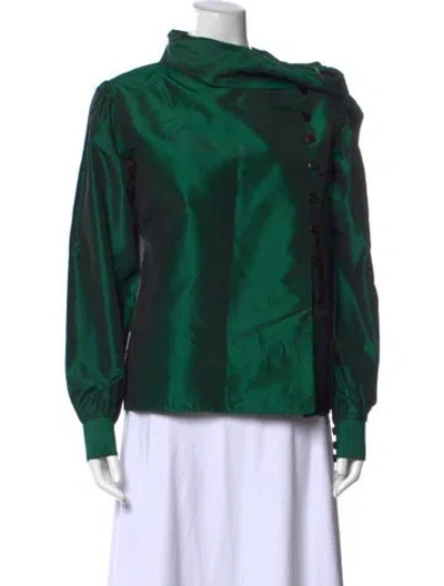 Pre-owned Bob Mackie Vintage Late 1980's - Early 1990's Blouse In Green