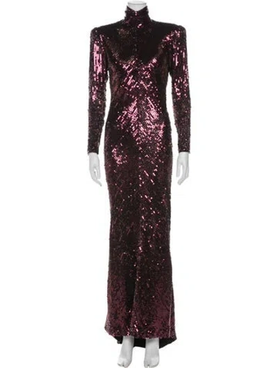 Pre-owned Bob Mackie Vintage Late 1980's - Early 1990's Long Dress In Burgundy