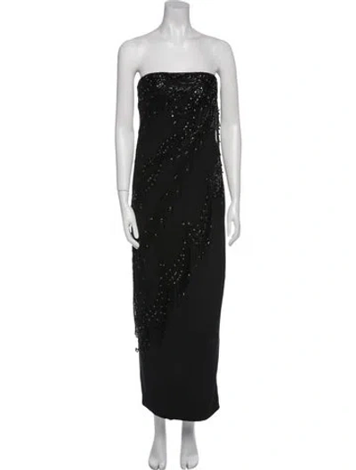 Pre-owned Bob Mackie Vintage Long Dress In Black