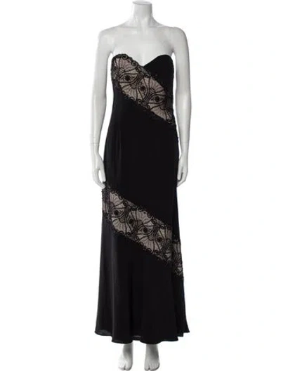 Pre-owned Bob Mackie Vintage Long Dress In Black