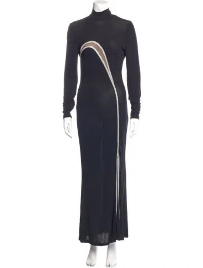 Pre-owned Bob Mackie Vintage Long Dress In Black