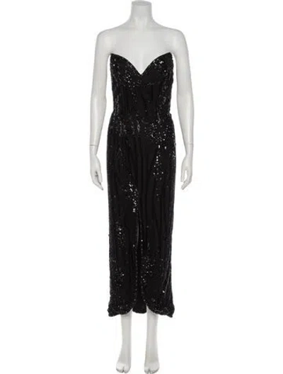 Pre-owned Bob Mackie Vintage Long Dress In Black
