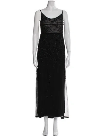 Pre-owned Bob Mackie Vintage Long Dress In Black