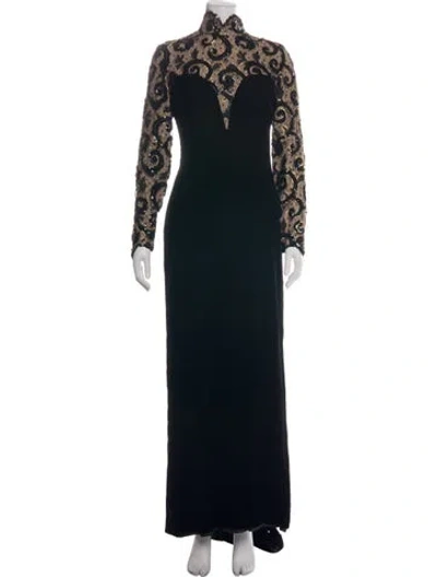 Pre-owned Bob Mackie Vintage Long Dress In Black