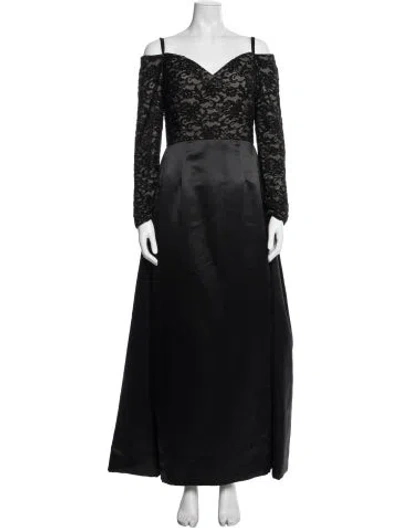 Pre-owned Bob Mackie Vintage Long Dress In Black