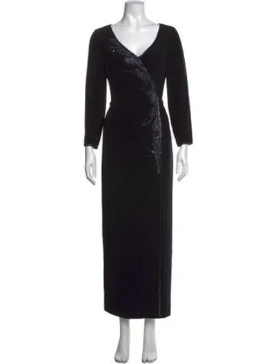 Pre-owned Bob Mackie Vintage Long Dress In Black
