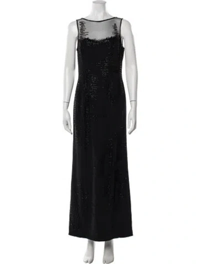 Pre-owned Bob Mackie Vintage Long Dress In Black