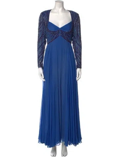 Pre-owned Bob Mackie Vintage Long Dress In Blue