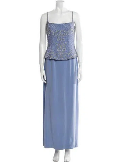 Pre-owned Bob Mackie Vintage Long Dress In Blue