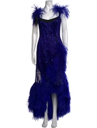 Pre-owned Bob Mackie Vintage Long Dress In Blue