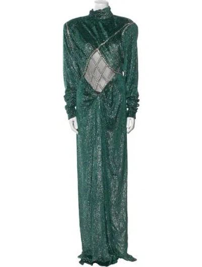 Pre-owned Bob Mackie Vintage Long Dress In Green