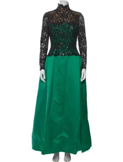 Pre-owned Bob Mackie Vintage Long Dress In Green