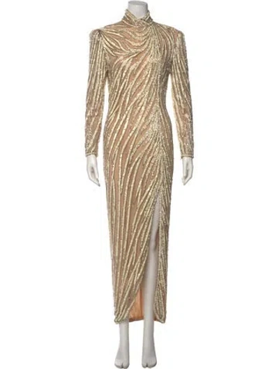 Pre-owned Bob Mackie Vintage Long Dress In Neutral