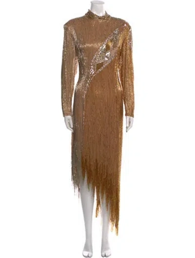 Pre-owned Bob Mackie Vintage Long Dress In Neutral