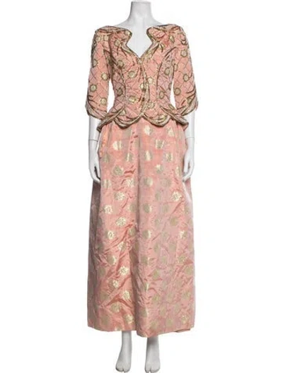 Pre-owned Bob Mackie Vintage Long Dress In Pink