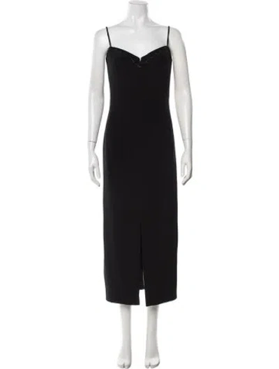 Pre-owned Bob Mackie Vintage Midi Length Dress In Black