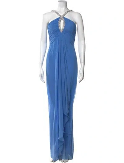 Pre-owned Bob Mackie Vintage Midi Length Dress In Blue