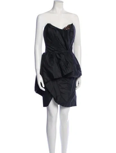 Pre-owned Bob Mackie Vintage Mini Dress In Black