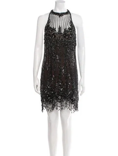 Pre-owned Bob Mackie Vintage Mini Dress In Black
