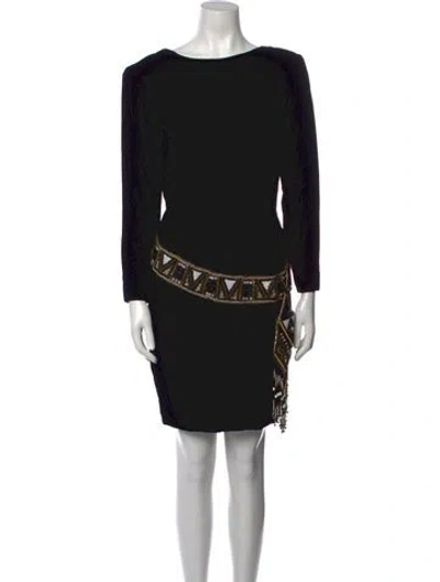 Pre-owned Bob Mackie Vintage Mini Dress In Black