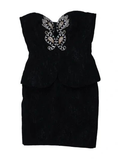 Pre-owned Bob Mackie Vintage Mini Dress In Black