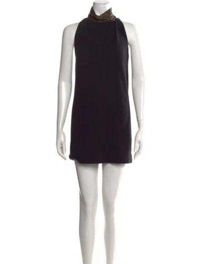 Pre-owned Bob Mackie Vintage Mini Dress In Black