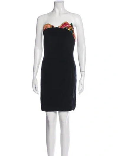 Pre-owned Bob Mackie Vintage Mini Dress In Black