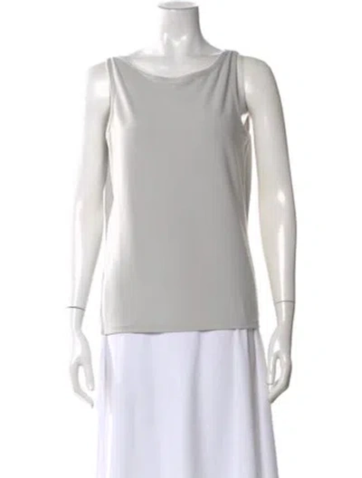 Pre-owned Bob Mackie Vintage Scoop Neck Top In Gray