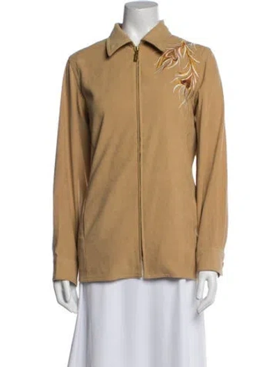 Pre-owned Bob Mackie Wearable Art Jacket In Brown