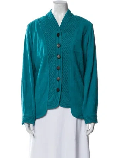 Pre-owned Bob Mackie Wearable Art Jacket W/ Tags In Blue