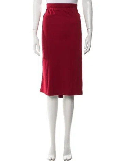 Pre-owned Bob Mackie Wearable Art Knee-length Skirt In Red