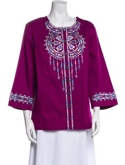 Pre-owned Bob Mackie Wearable Art Printed Evening Jacket W/ Tags In Purple