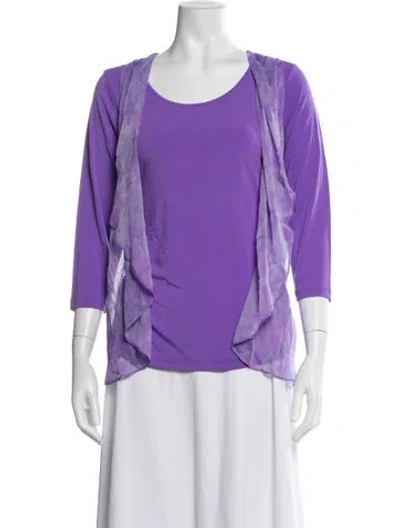 Pre-owned Bob Mackie Wearable Art Printed Set In Purple