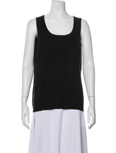 Pre-owned Bob Mackie Wearable Art Scoop Neck Sleeveless Top In Black