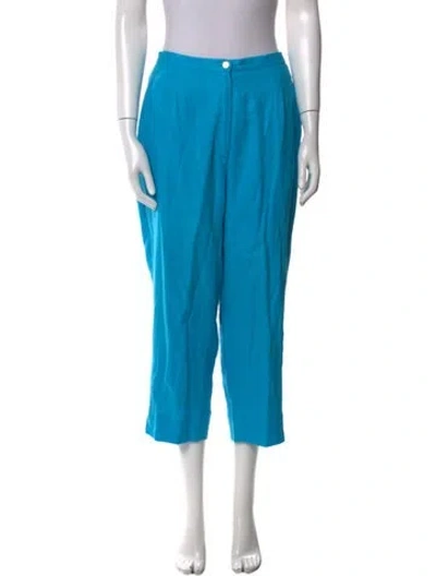 Pre-owned Bob Mackie Wearable Art Straight Leg Pants In Blue