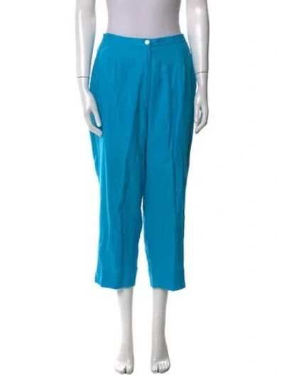 Pre-owned Bob Mackie Wearable Art Straight Leg Pants In Blue