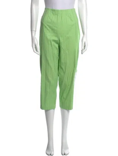 Pre-owned Bob Mackie Wearable Art Straight Leg Pants In Green