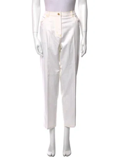 Pre-owned Bob Mackie Wearable Art Straight Leg Pants In Neutral