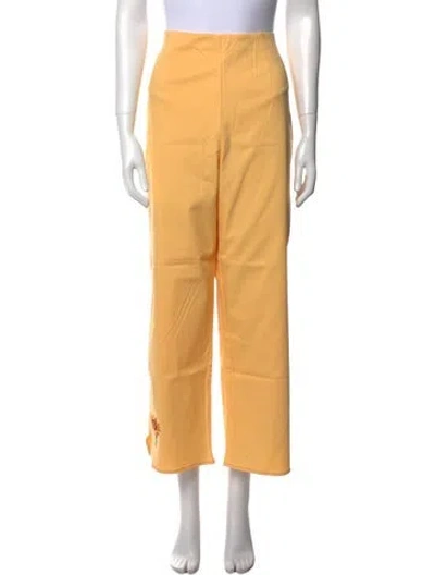 Pre-owned Bob Mackie Wide Leg Pants In Yellow