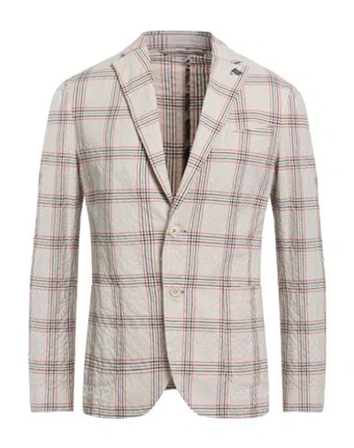 Bob Man Blazer Beige Size 38 Cotton, Polyester, Lyocell In Neutral