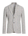 Bob Man Blazer Beige Size 44 Cotton, Polyester In Multi