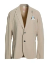Bob Man Blazer Beige Size 44 Polyamide, Elastane In Brown