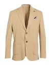 Bob Man Blazer Beige Size 46 Viscose, Polyamide, Elastane In Brown