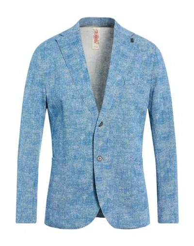 Bob Man Blazer Blue Size 36 Cotton, Polyester, Elastane