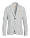 Bob Man Blazer Blue Size 40 Cotton, Polyester, Viscose, Linen, Elastane In Multi