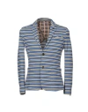 Bob Man Blazer Blue Size 42 Cotton, Polyester In Blue